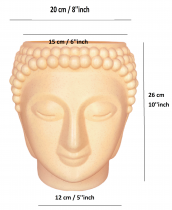 8 inch Buddha Face Pot 