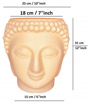 10 inch Buddha Face pot 