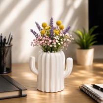 5 Inch Cactus Pot White Color