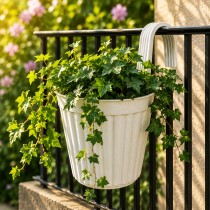 7 Inch Hook Railing Pot White Color