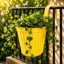 7 inch Hook Railing Pot Yellow Color