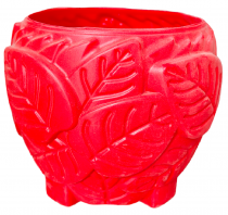 10 inch Leaf Pot Red colour