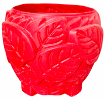 8 inch Leaf Pot Red colour 