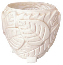 10 inch Leaf Pot white  colour