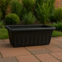 24 Inch Supreme Window Planter Black  Color