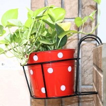 Hanging Flower Pot Holder Railing Potted Plant Stand