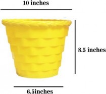 10 Inch Brick pot -yellow colour