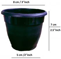 3 inch nursery pot black color premium 