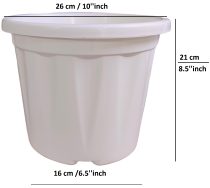 10 inch Nursery pot White colour