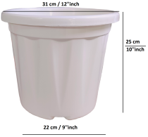 12 inch Nursery Pot white colour