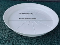 8 Inch Round Pot Bottom Tray -White colour