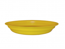 6.5 inch round bottom tray yellow color