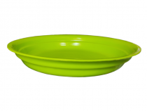 5 inch round bottom tray green color