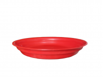 10.5 inch round bottom tray red color