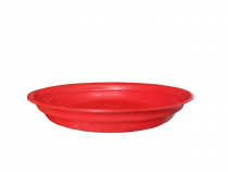 5 inch round bottom tray red color