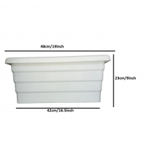 20 Inch Omega Window Planter Marble White Color