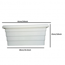 24 Inch Omega Window Planter Marble White Color