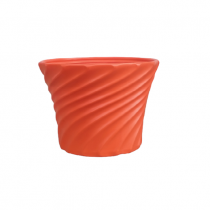 8 inch lunner pots orange color