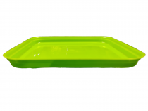 3 inch square bottom tray green color