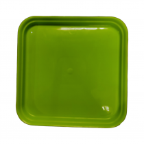 9 inch square bottom tray green color