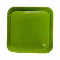 3 inch square bottom tray green color