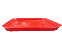 3 inch square bottom tray red color