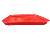 10.5 inch square bottom tray red color