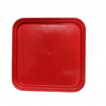 10.5 inch square bottom tray red color
