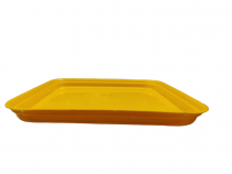 3 inch square bottom tray yellow color