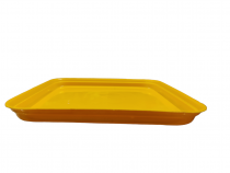 10.5 inch square bottom tray yellow color