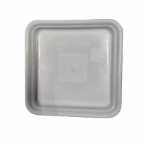 10.5 inch square bottom tray white color