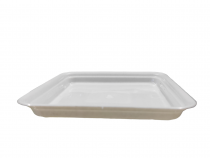 10.5 inch square bottom tray white color