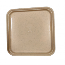 10.5 inch square bottom tray biege color