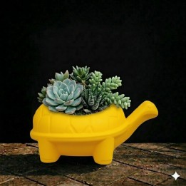 Yellow Fish Color Pot Tortoise pot yellow color